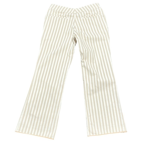 Marni Striped Flare Designer Beige Off White 2000s Bootcut Beige Made In Italy 4 - Picture 3 of 8